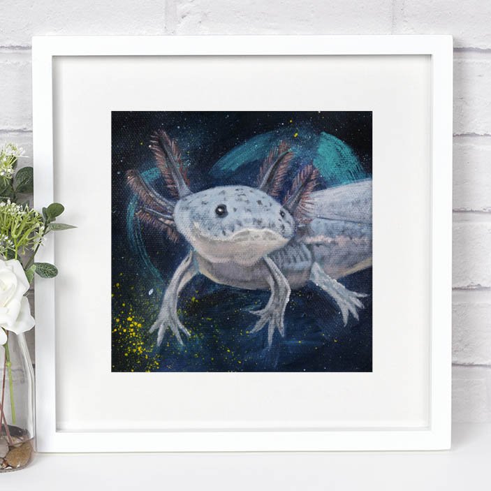 Axolotl — Ashley Corbello Art - Kansas City Pet Portrait Paintings